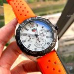 Copy Tag Heuer F1 Formula 1 Chronograph Watches Orange and White